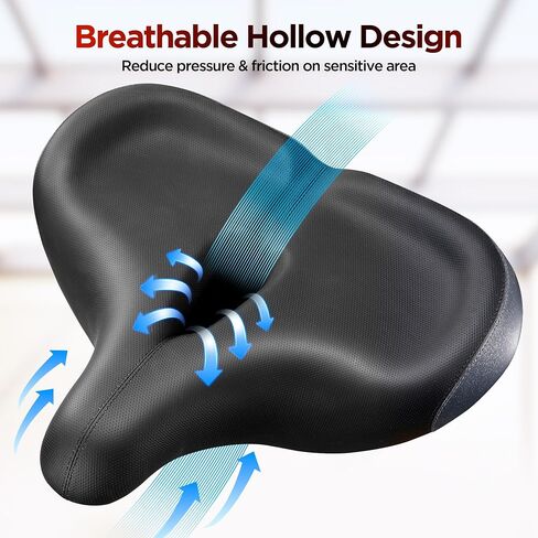 IPOW Comfort Oversized Bike Seat Widened Bicycle Saddle with Soft Thickened Memory Foam Cushion Waterproof for Women & Men in Saudi Arabia