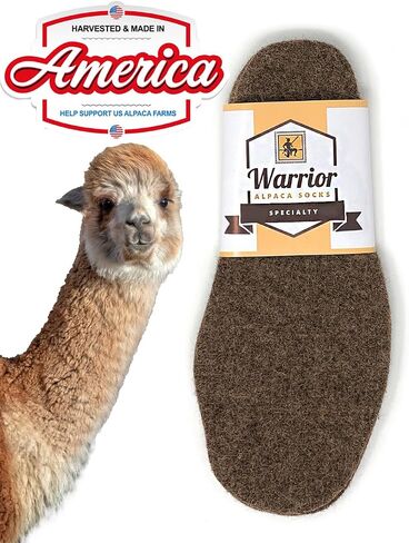 جوارب Warrior Alpaca - نعال وبطانات داخلية من صوف الألبكة بنسبة 100% للأحذية والأحذية طويلة الرقبة، زوج واحد - حافظ على الدفء/البرودة بشكل طبيعي - تم قصها لتناسب مقاسك المخصص. (صغير) in Saudi Arabia