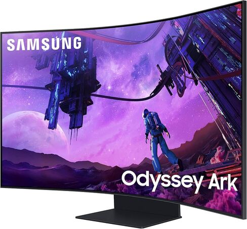 Samsung 55" Odyssey Ark 2nd Gen 4K UHD 1000R Curved Gaming Monitor, 165Hz, 1ms, 4 Input Multi View, Quantum Mini-LED, AMD FreeSync Premium Pro, HDR 10+, Height Adjustable Screen, LS55CG970NNXGO in Kuwait