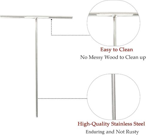 Echaprey T-Shaped Stainless Steel Crepe Batter Spreader, Large Pan Maker | Durable stainless steel T-shape batter spreader ensures smooth, even crepe batter distribution on large pans. in Kuwait
