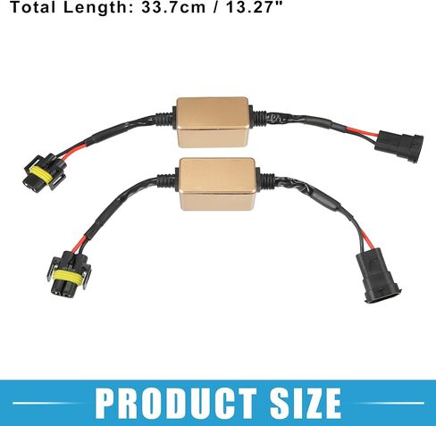 LED Car Headlight Canbus Decoder C16 H11 H8 H9 880 881 Error Free Warning Resistors Decoder Replacement Anti Flicker Resistor Plastic Black (Set of 2) in Saudi Arabia