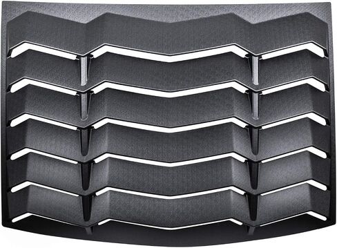 فتحات نافذة خلفية + جانبية من E-cowlboy لسيارة Ford Mustang 2005 2006 2007 2008 2009 2010 2011 2012 2013 2014 غطاء ظل الشمس للزجاج الأمامي بفتحة تهوية GT Lambo Style يناسب جميع الأحوال الجوية ABS (أسود غير لامع) in Saudi Arabia