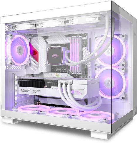 حقيبة كمبيوتر C3T500 ARGB PCCOOLER حقيبة ألعاب للكمبيوتر المكتبي متوسطة البرج مع 6 مراوح حافظة ARGB للوحات الأم ATX/M-ATX/ITX، تصميم خالٍ من الأعمدة، مشعاع 360 مم ودعم وحدة معالجة الرسومات 400 مم، سهل التركيب، BK in Kuwait