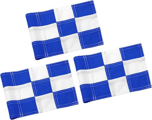 KINGTOP Checkered Golf Flag All 8x6 Inch – 420D Nylon, Tube Inserted – Mini Practice Putting Green Flags for Yard in Kuwait