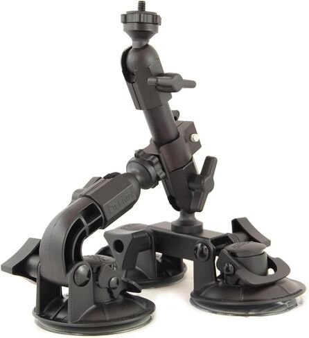 Delkin Devices Fat Gecko Mini Suction Camera Mount - Powerful Suction Cup Camera Mount for Car, Motorcycle, Desk, Window | Secure and Adjustable Action Camera Holder for Video Recording in Kuwait