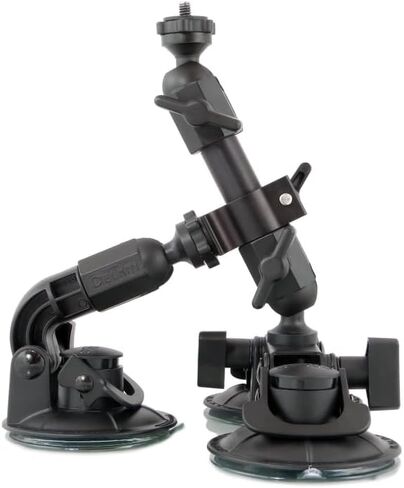 Delkin Devices Fat Gecko Mini Suction Camera Mount - Powerful Suction Cup Camera Mount for Car, Motorcycle, Desk, Window | Secure and Adjustable Action Camera Holder for Video Recording in Kuwait