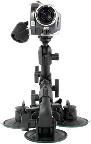 Delkin Devices Fat Gecko Mini Suction Camera Mount - Powerful Suction Cup Camera Mount for Car, Motorcycle, Desk, Window | Secure and Adjustable Action Camera Holder for Video Recording in Kuwait