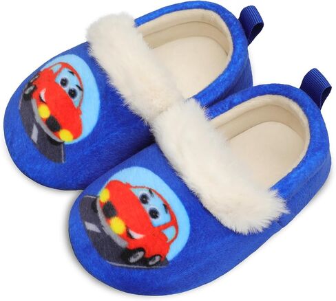 L-RUN Toddler Slippers for Girls Boys Warm House Shoes for Kids Baby Sock Shoes Non-Slip Rubber Sole Winter Home Slippers for Indoor in Saudi Arabia