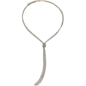 LUREME الذهب/الفضة ثعبان سلسلة Y شكل طويل شرابة قلادة للنساء قابل للتعديل سلسلة قلادة الجسم سلسلة مجوهرات (nl006348) in Kuwait