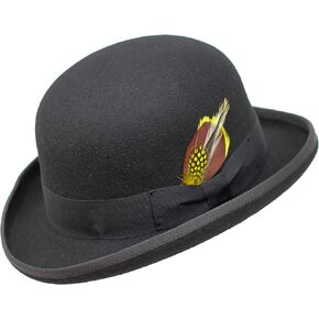 Premium Orwell - Bowler Derby Hat - 100% Wool Felt