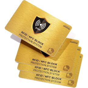 بطاقة حجب تحديد الهوية بموجات الراديو | حماية بطاقات ان اف سي بدون تلامس | بطاقة واحدة تحمي محفظتك بالكامل | لا حاجة الى اكمام واحدة | للرجال والنساء، حامل بطاقات الائتمان او المحفظة او جواز السفر in Kuwait