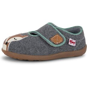 See Kai Run Cruz II - Easy-On Felted Wool Slippers for Little Kids - Gray Fox, Toddler 7