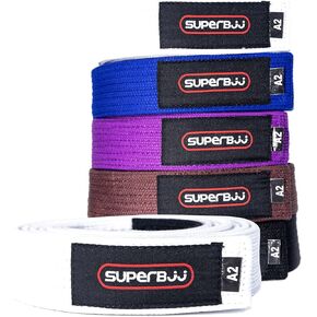 SUPERBJJ Jiu Jitsu Pearl Weave Belt | Pro Grade Competition BJJ Gi Belt for Men & Women