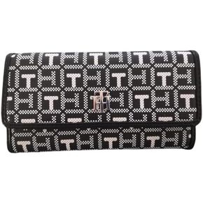 Tommy Hilfiger - Women's Clutch Wallet Black and White, Black, One Size, PVC Classic