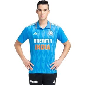Adidas Dream 11 India Cricket ODI Fan Jersey (US, Alpha, X-Large, Regular, Regular, Bright Blue)