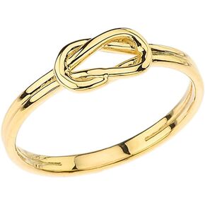 Modern 10k Yellow Gold Hercules Love Knot Promise Ring (Size 7)
