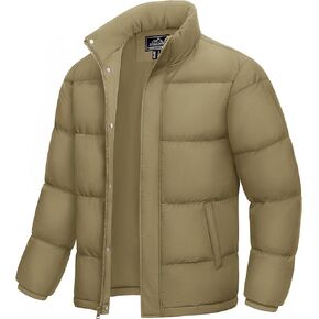 MAGCOMSEN Men's Down Jacket Warm Puffer Jacket Winter Coats Water Resistant Windproof Insulated Jacket