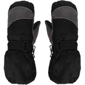 Ski Gloves，Kids Mittens Waterproof Winter Ski Warm Lined Long Cuff with Reflective Strap，Children's Gloves for Boys Girls 4-7 Years
