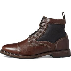 Johnston & Murphy XC Flex Raleigh Men’s Cap Toe Shearling Boot - Casual Boots for Men, Full Grain Leather Shoe, Moisture Wicking Mesh, Removable Cushioned Dual Density Footbed