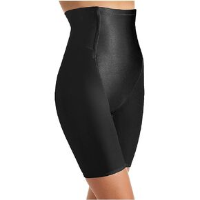 womens Satin Front High Waist Long Leg Shaper