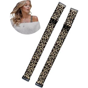 Bra Straps Adjustable Decorative Leopard Wide Lingerie Shoulder Straps Replacement 1 Inch Width in Kuwait