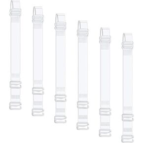 3 Pairs Clear Bra Straps Invisible Shoulder Bra Strap for Strapless Bra Adjustable Bra Straps Replacement