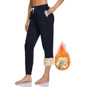 Inno Women's 28" 31" 34" 36" Sherpa Polar Fleece Lined Jogger Pants Warm Sweatpants Thermal Athletic Lounge Petite Tall