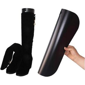 TOPWEL 2Pairs 16Inch Black Plastic Boot Trees Shaper Form Insert Thicken Long Automatic Stand Support Shaping for Unisex