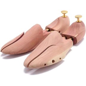 1 Pairs Twin Tube USA Grown Red Cedar Wood Adjustable Width Shoe Shaper For Men Women Shoe Tree, Crease Protector