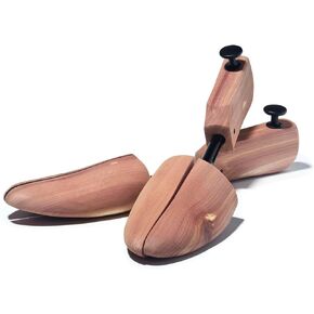 LINK UP Cedar Shoe Trees - 100% Natural Cedar for Men Shoes – Shoe Crease Straightener & Deodorizer - Extends Life Of Leather