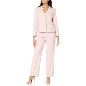 Le Suit Women's Petite 2 Button Texture Jacket & Side Zip Pant