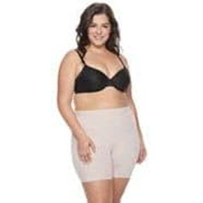 SPANX Assets Red Hot Label Mid-Thigh Primer Lightweight Slimming Shorts (2X, Champagne Nude)