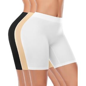 Slip Shorts for Under Dresses Women Smooth Anti Chafing Shorts Seamless Boyshorts Panties Bike Shorts for Yoga Workout