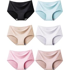 Adorel Teen Girls Underwear Seamless Panties Solid Color Pack of 6