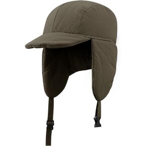 Clakllie Waterproof Trapper Hat for Men Women Windproof Winter Hats with Visor Earflaps Trooper Russian Ushanka Cap