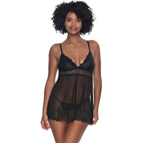 Felina Sarah Babydoll Butterfly Lace Chemise, Womens Nightgown/Lingerie