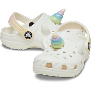 Crocs Unisex-Adult Classic I Am Rainbow Unicorn Clog (Toddler) IAM UnicornCgT Chk
