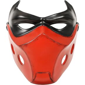 Red Hood Mask Jason's Helmet Deluxe Jason Todd Helmet, Halloween Costume Props Red Hood Cosplay, Resin
