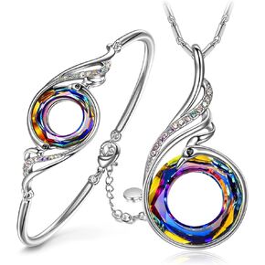 Kate Lynn "Rise From the Ashes Phoenix Necklace & Bracelet Set, Symbol of Luck and Renewal