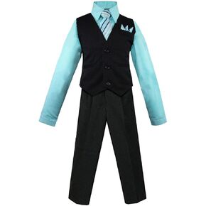 طقم سترة وبنطلون وربطة عنق للأولاد الصغار مكون من 4 قطع in Kuwait