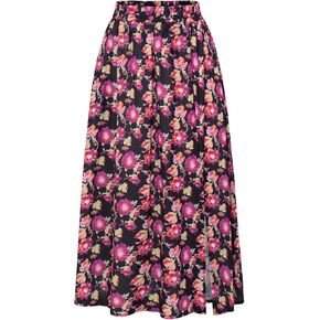 Kate Kasin Women's 2024 Boho Floral Maxi Skirt Elastic High Waisted Casual A Line Slit Long Swing Flowy Skirts with Pockets