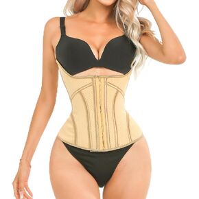 Latex Waist Trainer for Women Waist Cincher Corset for Tummy Control Underbust Sports Workout Hourglass Body Shaper