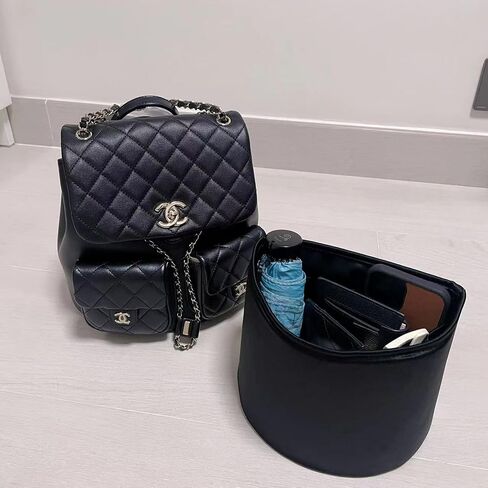 Duma Bag Insert, Organizer Insert Compatible with Chanel Duma backpacks, Silk Bag Organizer for Duma 23A/23P Small, Lightweight and Soft Touch (Small, Black) in Saudi Arabia