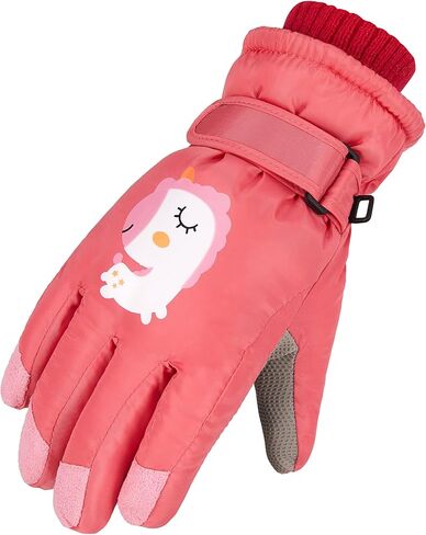 Kids Snow Gloves Girls Boys Winter Gloves Waterproof Warm Ski Gloves for 5-9 Children in Saudi Arabia