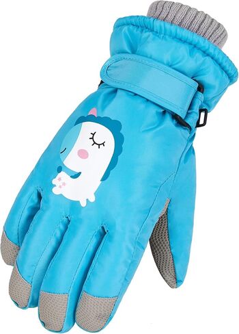 قفازات الثلج للأطفال البنات والأولاد قفازات شتوية مقاومة للماء قفازات تزلج دافئة للأطفال من 5 إلى 9 أطفال in Kuwait