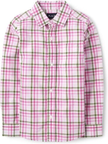 The Children's Place boys Dad And Me Poplin Button Up Long Sleeve Shirt in Saudi Arabia