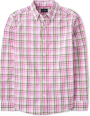 The Children's Place boys Dad And Me Poplin Button Up Long Sleeve Shirt in Saudi Arabia
