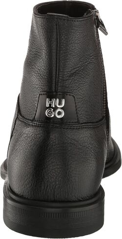 HUGO Men's Kerr Leather Zip Up Chelsea Bootie Boot in Saudi Arabia