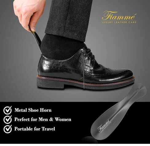 Leather Hero Metal Shoe Horn Stainless Steel ShoeHorn for Men & Women - 7.5" Portable for Travel- Professional Quality in Kuwait