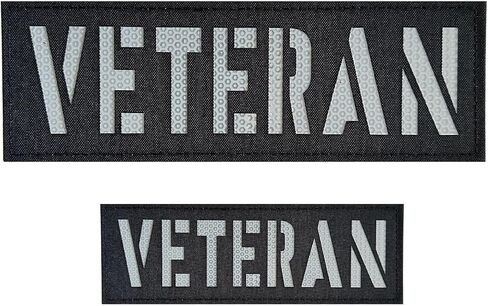 2 حزمة من رقعة الأمان العاكسة للضوء ذات اللوحة الخلفية العاكسة مع خطاف وحلقة، واحدة صغيرة وواحدة كبيرة سوداء (الأمن (أسود-أبيض)) in Kuwait